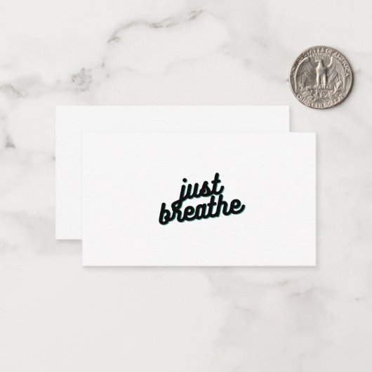 Gewoon ademen notitiekaartje (Voorkant / Achterkant in situ)