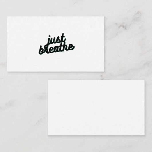 Gewoon ademen notitiekaartje (Voorkant / Achterkant)
