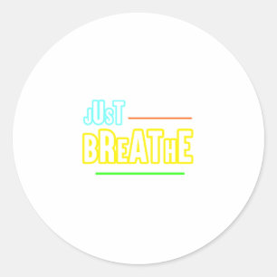 Gewoon ademen - Ontspannen & Mindful Design Ronde Sticker