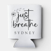 Gewoon ademen paardenbloem aangepaste naam blikjeskoeler (Achterkant)