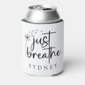 Gewoon ademen paardenbloem aangepaste naam blikjeskoeler (Blikje Achterkant)