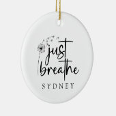 Gewoon ademen paardenbloem aangepaste naam keramisch ornament (Rechts)