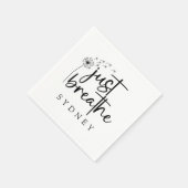 Gewoon ademen paardenbloem aangepaste naam servet (Hoek)