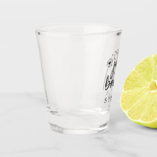 Gewoon ademen paardenbloem aangepaste naam shot glas (Links)