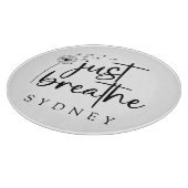 Gewoon ademen paardenbloem aangepaste naam snijplank (Hoek)