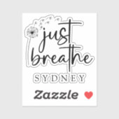 Gewoon ademen paardenbloem aangepaste naam sticker (Vel)