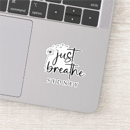 Gewoon ademen paardenbloem aangepaste naam sticker