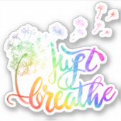 Gewoon ademen paardenbloem blazen in de wind sticker (Voorkant)