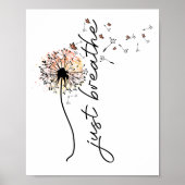 Gewoon Ademen Paardenbloem Vlinders Poster (Voorkant)