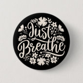 Gewoon ademen ronde button 5,7 cm (Voorkant)