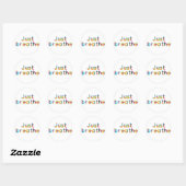 Gewoon ademen ronde sticker (Vel)