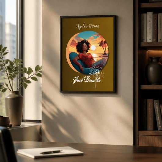 Gewoon Ademhalen Afro-Amerikaanse vrouw Poster