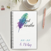 Gewoon Ademhalen Boho Waterverf Monogram Planner