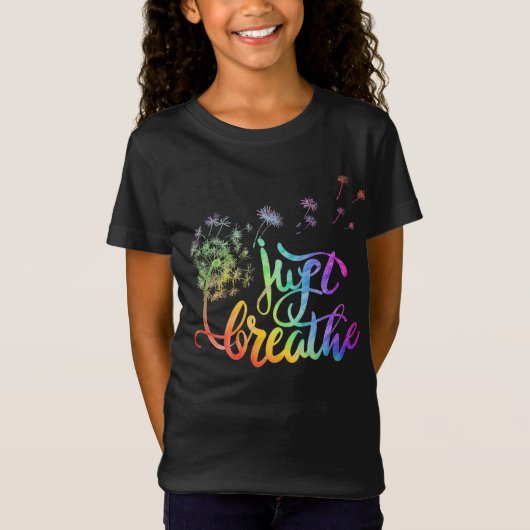 Gewoon ademhalen | paardenbloem die in de wind waa t-shirt (Voorkant)