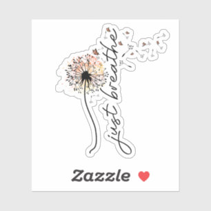 Gewoon Ademhalen Paardenbloem Zelfzorg Inspiratie Sticker