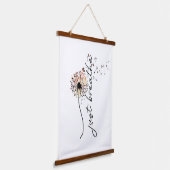 Gewoon Ademhalingsstelsel-, dandelion-inspiratie-y Hangend Wandkleed (Gebogen)