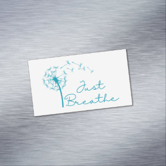 Gewoon ademmagneet met paardenbloem magnetisch visitekaartje