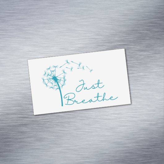 Gewoon ademmagneet met paardenbloem magnetisch visitekaartje (Voorbeeld)