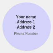 Gewoon Adresetiket Ronde Sticker (Voorkant)