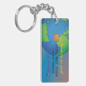 Gewoon afgesplitst Funny Fab Vrouw Joke Sleutelhanger (Voorkant Links)