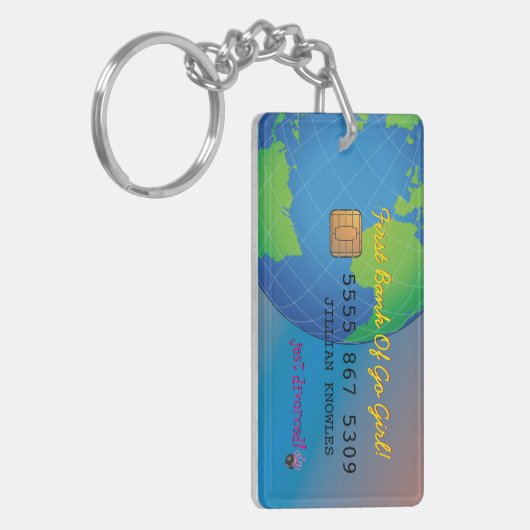 Gewoon afgesplitst Funny Fab Vrouw Joke Sleutelhanger (Voorkant Links)