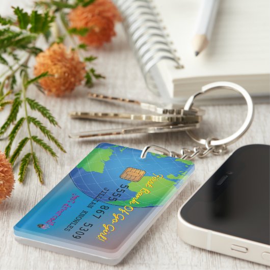 Gewoon afgesplitst Funny Fab Vrouw Joke Sleutelhanger (Voorkant Rechts)