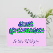 Gewoon afgestudeerd, dus laten we PARTIJ zijn!!! Kaart (Staand voorkant)