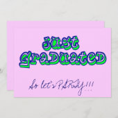 Gewoon afgestudeerd, dus laten we PARTIJ zijn!!! Kaart (Voorkant / Achterkant)