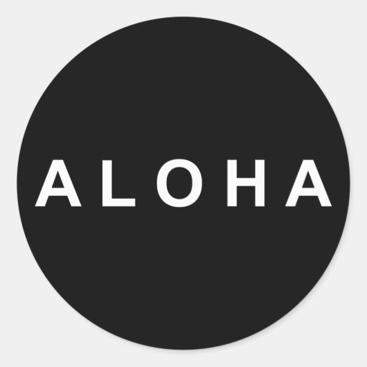 Gewoon Aloha Ronde Sticker (Voorkant)