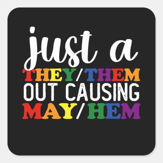 Gewoon als ze ze naar buiten brengen, kan ze hem vierkante sticker (Voorkant)