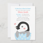 Gewoon Baby shower met kleine pinguïns Kaart (Voorkant)