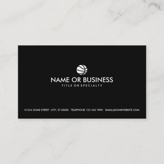 gewoon basketbal visitekaartje (Voorkant)