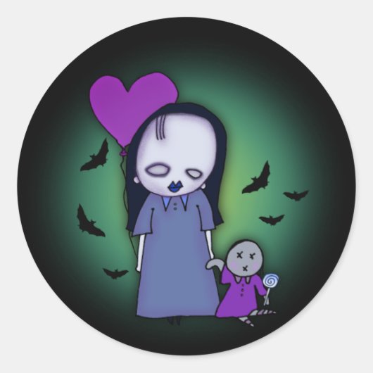 Gewoon Batty Ronde Sticker (Voorkant)