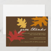 Gewoon bedankt laten vallen bij Thanksgiving eten Kaart (Voorkant / Achterkant)