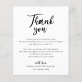 gewoon bedankt voor de trouwreceptie Kaart (Voorkant)