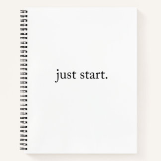 Gewoon Begin Inspirerende Citaat Spiraal Notebook Notitieboek