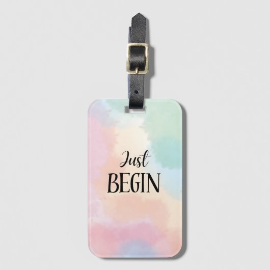 Gewoon Beginnen Bagagelabel (Voorkant (verticaal))