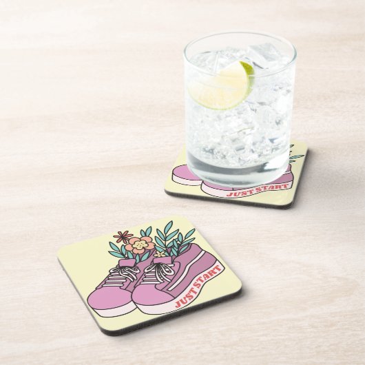 Gewoon beginnen bier onderzetter (Rechterzijde)