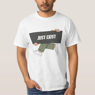 GEWOON BESTAAN. Minimalistische Streetwear Typogra T-shirt