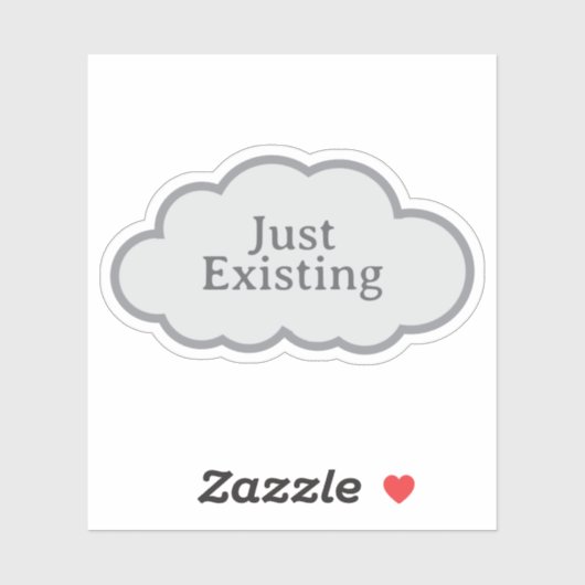 Gewoon Bestaand - Herkenbare Cloud Sticker (Vel)