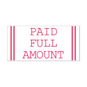 Gewoon "BETAALBEDRAG" Rubberstempel Zelfinktende Stempel (Design)