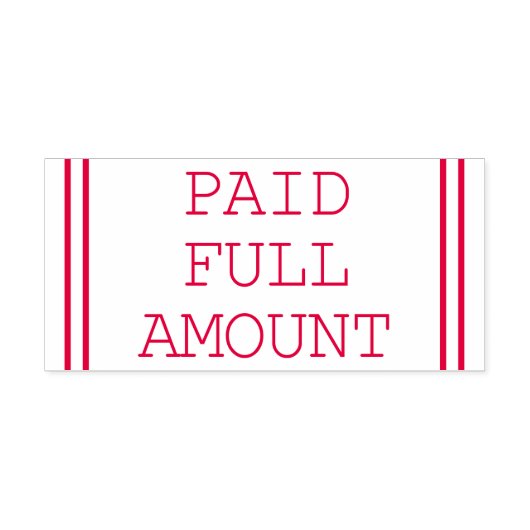 Gewoon "BETAALBEDRAG" Rubberstempel Zelfinktende Stempel (Design)