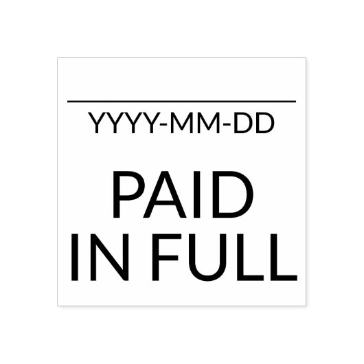 Gewoon "BETAALD IN VOLLEDIG" Rubberstempel (Afrduk)