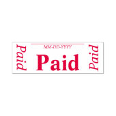 Gewoon "betaald" Rubberstempel Zelfinktende Stempel (Design)