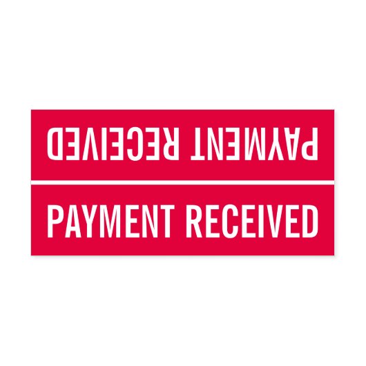 Gewoon "BETALING ONTVANGEN" Rubberstempel Zelfinktende Stempel (Design)