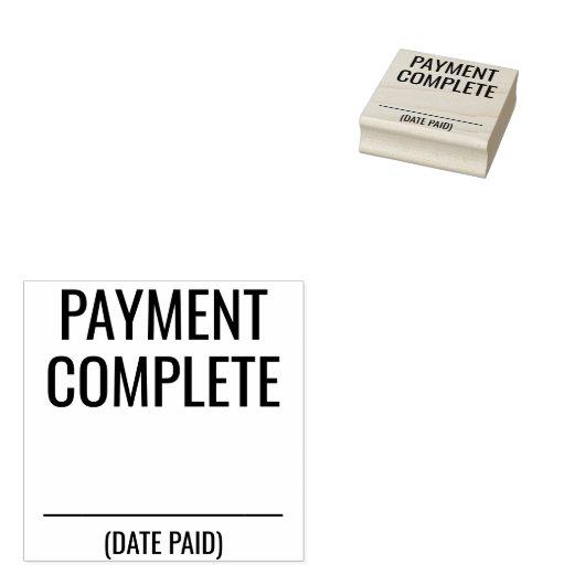 Gewoon "BETALINGSCOMPLETE" Rubberstempel (Gestempeld)