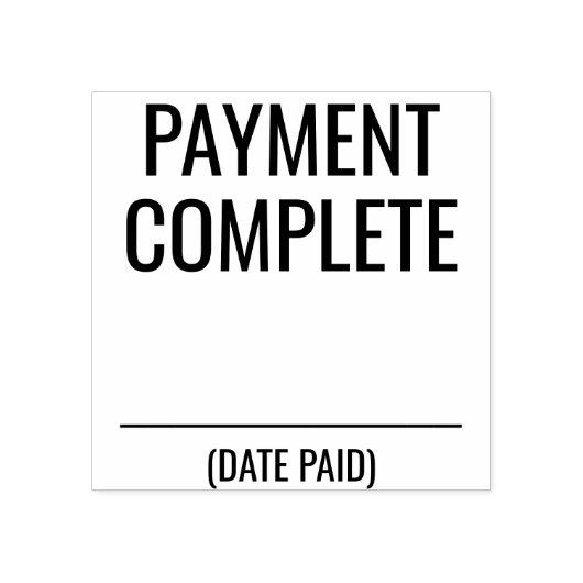 Gewoon "BETALINGSCOMPLETE" Rubberstempel (Afrduk)