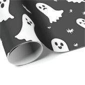 Gewoon betoverde geesten zwart en wit Halloween Cadeaupapier (Rol Hoek)