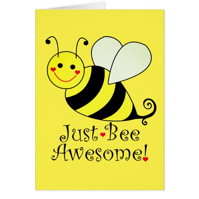 Gewoon bijen Geweldige Cute Yellow Bumble Bee. (Voorkant)