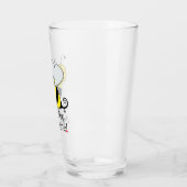 Gewoon bijen Geweldige Cute Yellow Bumble Bee. Glas (Links)